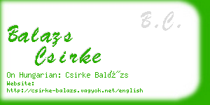 balazs csirke business card